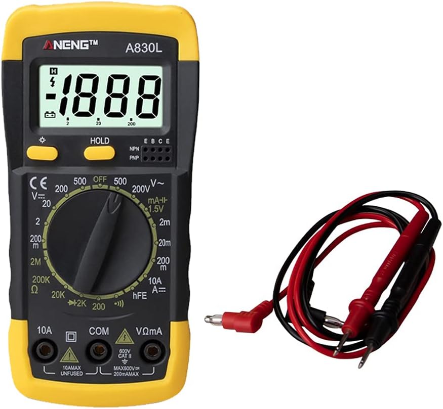 DURAGS Volt Tester Meter, Digital LCD Voltmeter Ammeter Ohmmeter Multimeter Volt AC DC Tester Meter