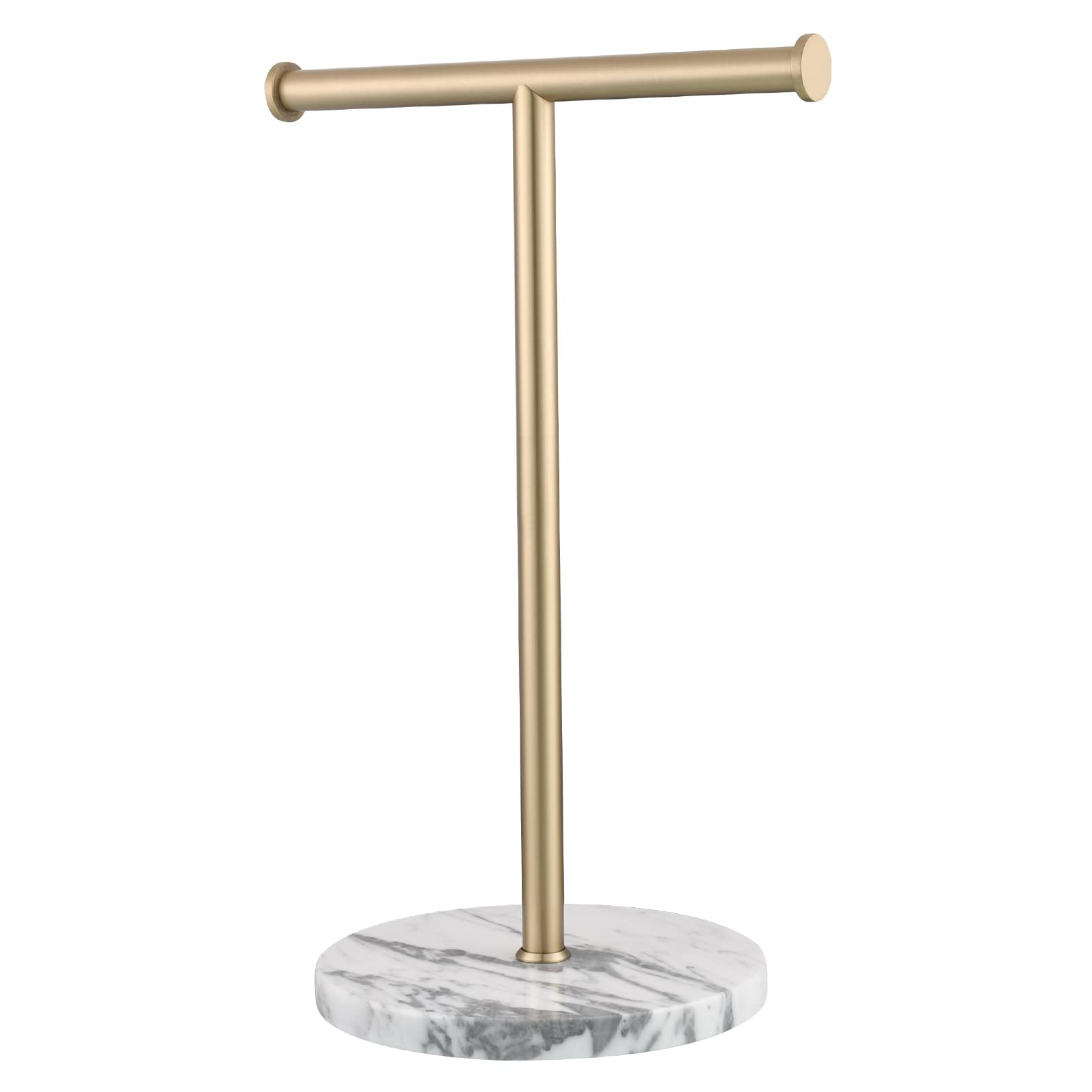 Toallero de pie oro cepillado en acero inoxidable para baño sin taladro Tecmolog SBH253J
