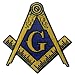 Masonic Logo Emblem Embroidered Freemason Iron On Sew On Patch - Multiple Color