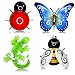 GardenlyMe Rain Protection Coating Outdoor Metal Wall Decor Set of 4 Cute Small Metal Outdoor Wall Art for Outdoors Garden and Indoors Living Room Decorations