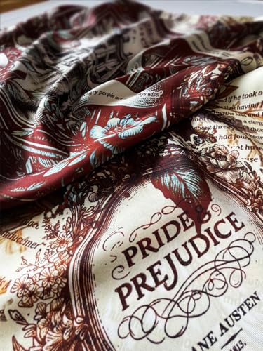 Universal Zone Pride & Prejudice Satin Scarf - Neck, Head & Bag Scarf. Pemberley, Jane Austen Gift, Light Academia4