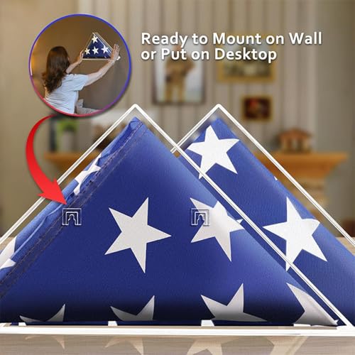 Soporte para bandera de acrílico transparente premium con diseño triangular elegante 8