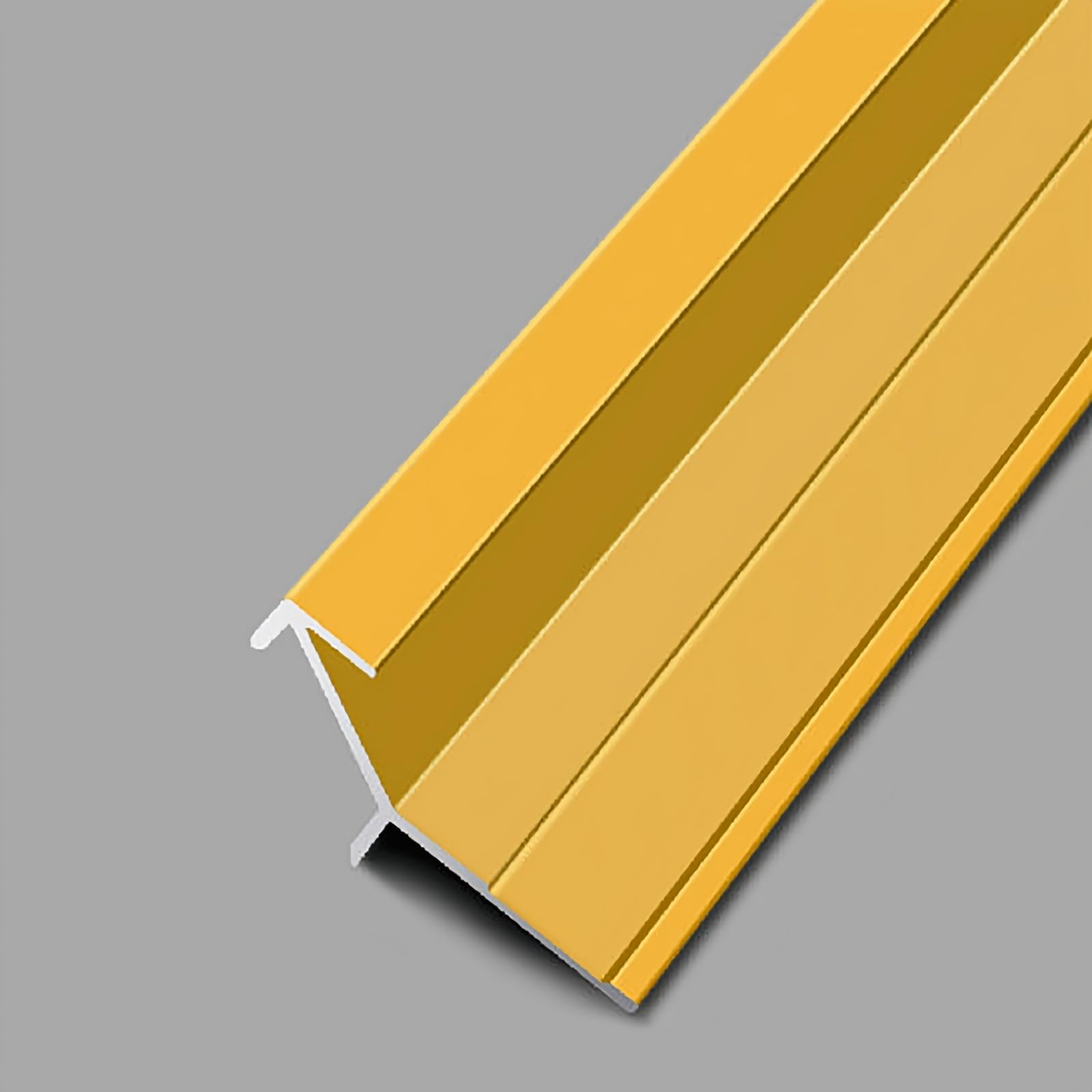 Aluminium Außenecke V-Form mit Perlen 5,5-18,5 mm, 100 cm x 3 Stück, Zierstreifen für Badezimmer, Flur und Wohnzimmer (Gold, 18 mm)