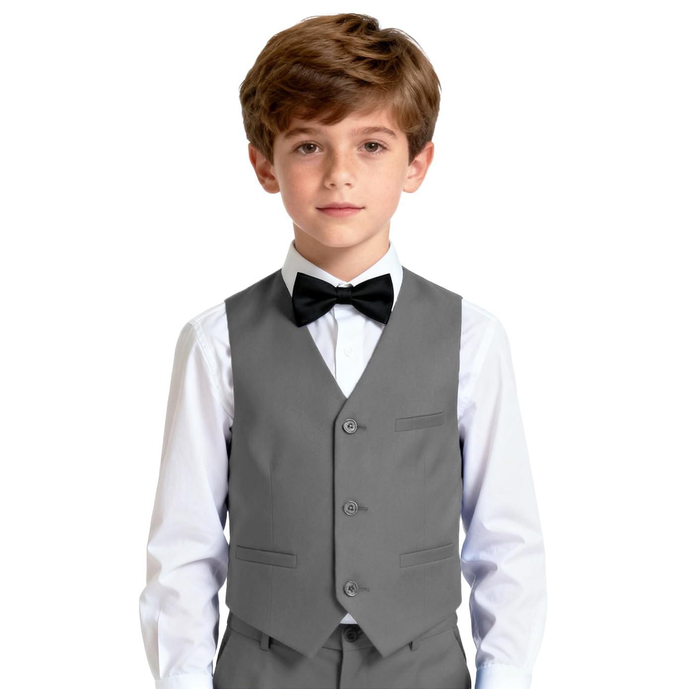 Kids Vest for Boys 3 Button Formal Suit Vest