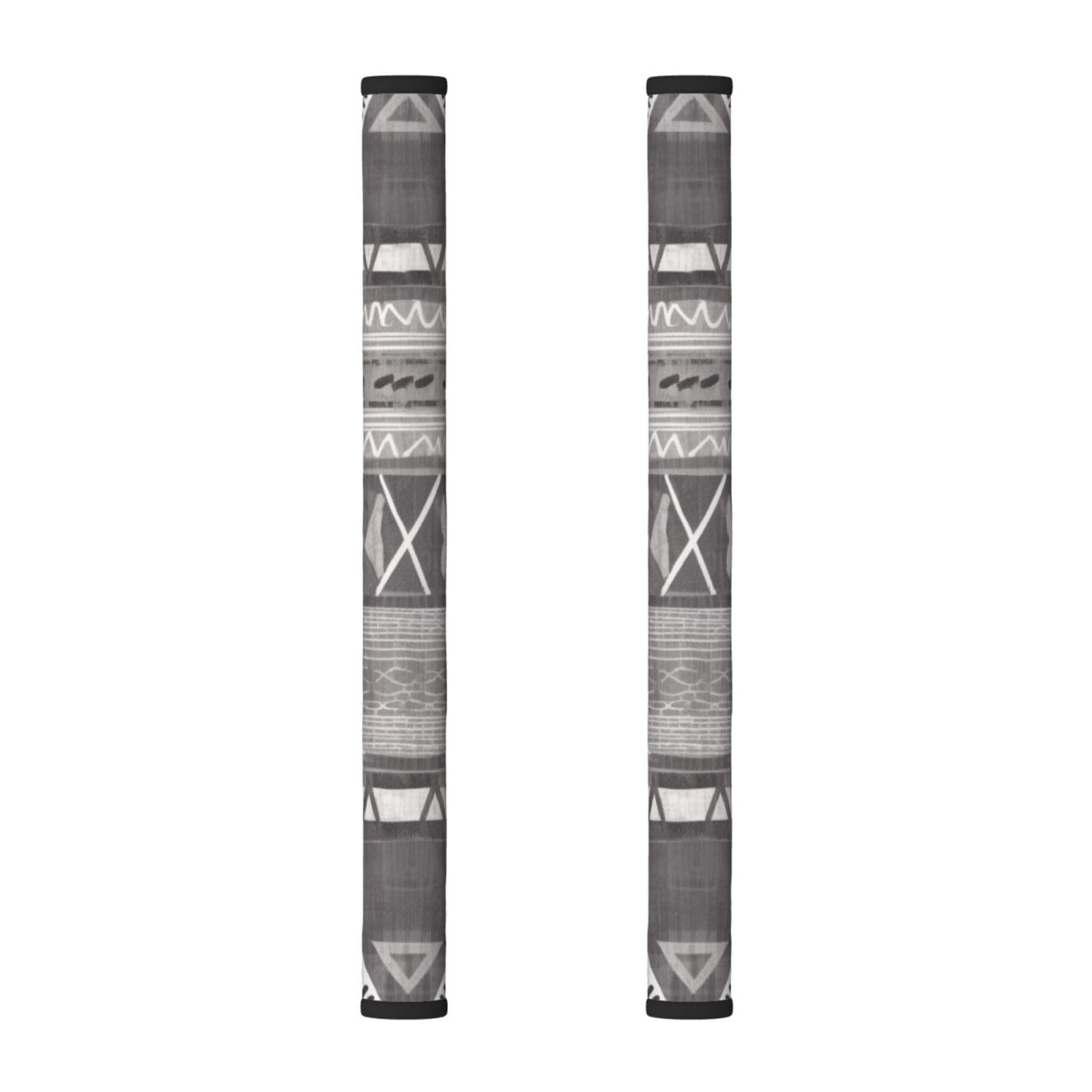 VGFJHNDF Refrigerator Door Handle Covers 2-Pack, Grey_Tribal Printed Protect and Decorate for Fridge Ovens Dishwashers