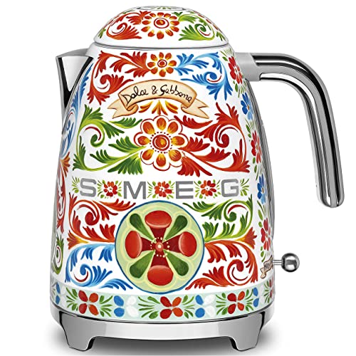 SMEG KLF03DGEU Wasserkocher, 18/8 Stainless Steel, 1.7 liters Cover