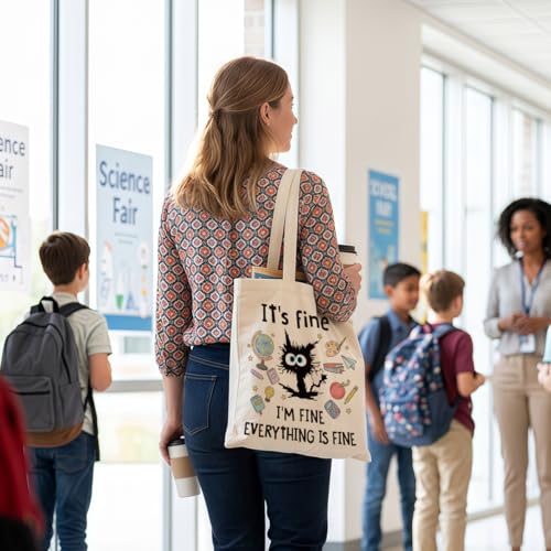 Bolsa Tote de Lona Divertida para Mujer miniatura 2
