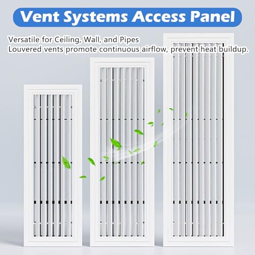 Panel de acceso de techo con rejilla de yeso y tapa de ventilación blanca 6