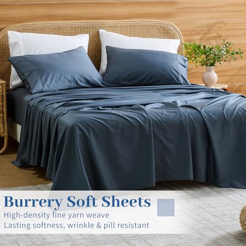 Image of Bedlifes 1000TC Egyptian Cotton Cal King Sheets, 4Pcs, 16 inch Deep Pocket | Cooling & Breathable, Ultra Soft, Hotel Comfort, Sateen Weave, OEKO-TEX Certified, Easy-Care Machine Washable