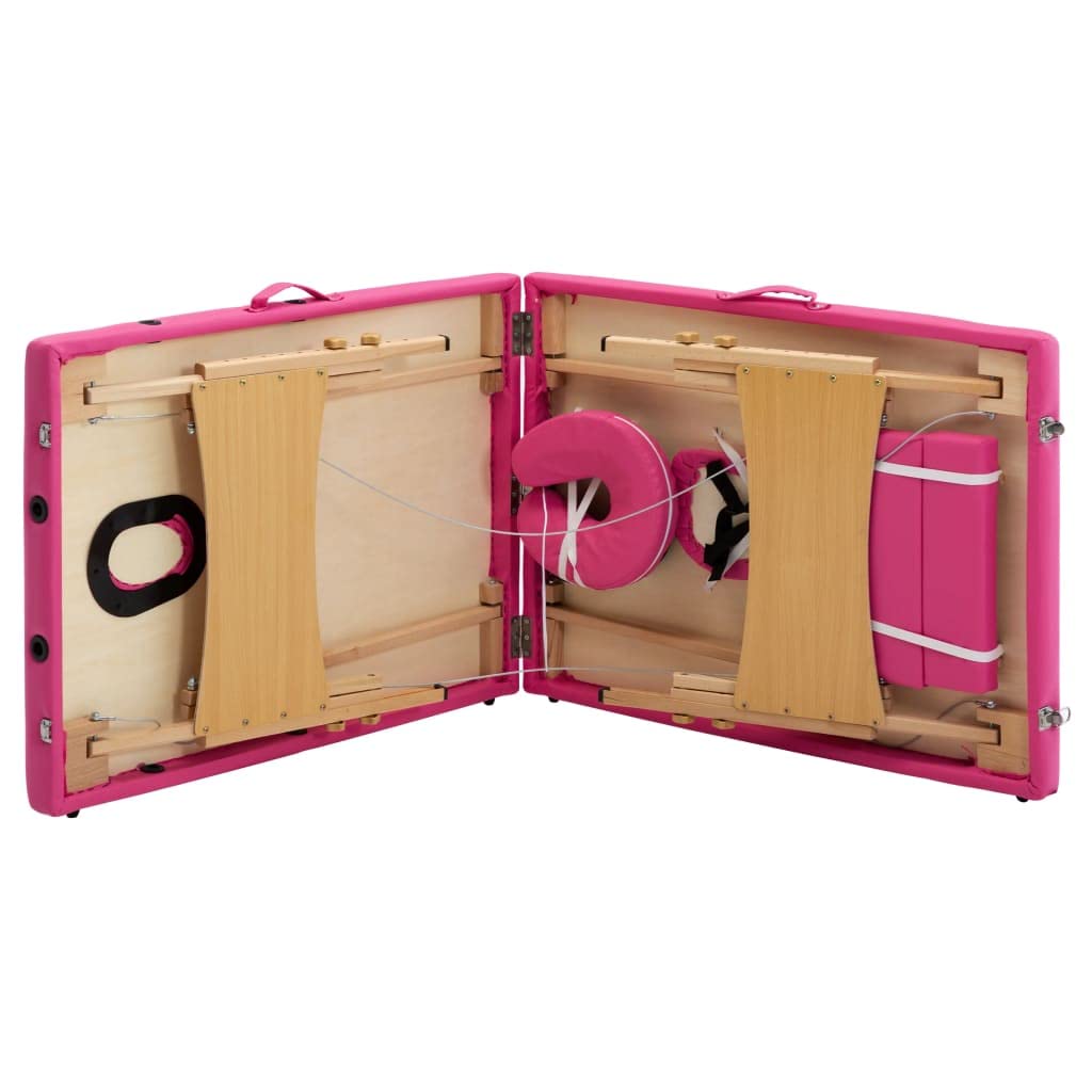 LAPOOH Camilla de Masaje Plegable 2 Zonas Madera Rosa, Apoyabrazos Tattoo, Camilla Tattoo, Camilla Estetica, Camilla De Espalda, Cama De Masaje, Mesa De Masaje - SPU:110185