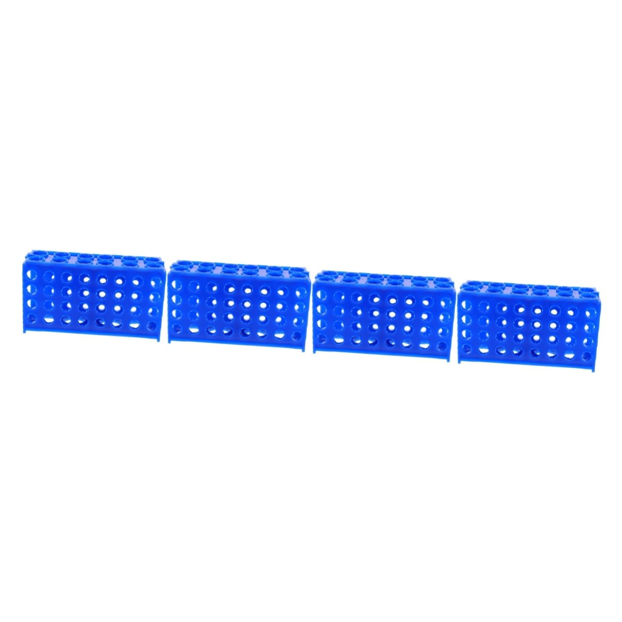 ULTECHNOVO Lot De 4 Supports De Tubes À Essai Stables Et Faciles À Utiliser Support De Tubes De Laboratoire Pour La Chimie Organisateur De Stockage De Tubes Réutilisables