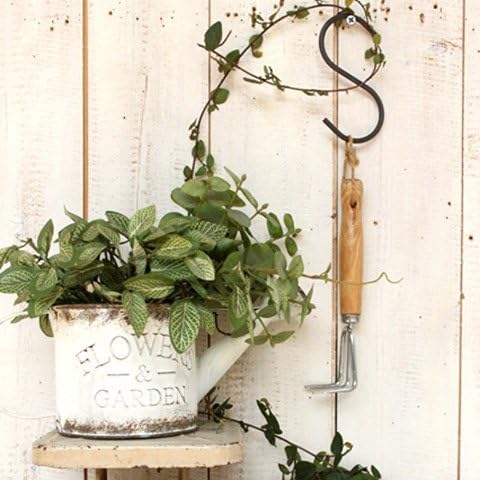 Miniatura 5 de Paquete de 50 ganchos negros en S  Ganchos colgantes de acero resistentes para estante de ollas de cocina, armario, plantas, colgador de metal para