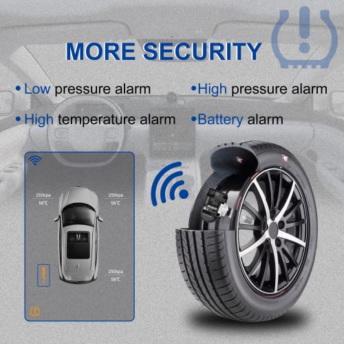 RENECTIV TPMS Sensor,433MHz Tire Pressure Monitoring Sensor fit for Kia Hyundai Replace#52933-D4100 52933-D9100(4PCS)