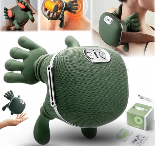 Image of PANCA Heated Neck & Back Massager with 4D Kneading, Wireless Portable Electric Deep Tissue Massager for Shoulder, Cervical, Back, Leg & Foot Pain Relief, Rechargeable Body Massager (Green)