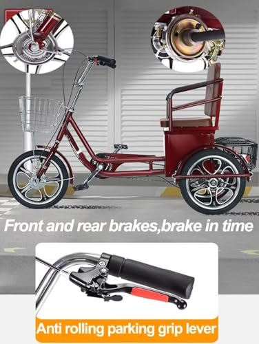 Triciclo para Adultos con Asiento de Espuma y Canasta miniatura 6