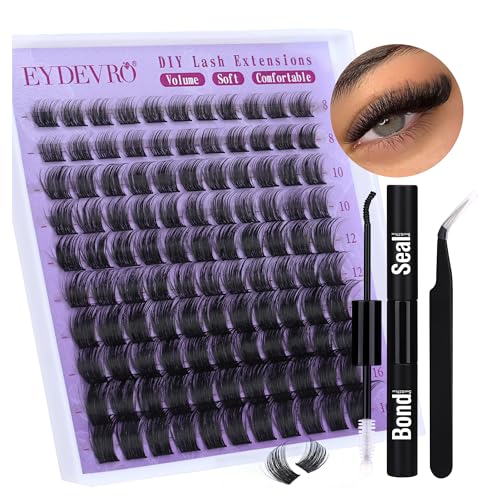 Extensions de cils en grappes EYDEVRO pour corriger les cils droits et courts