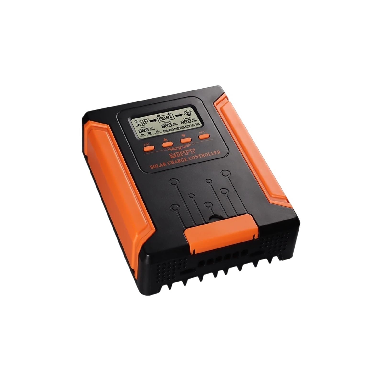 Controladores solares, Mppt 40A 50A 60A 190VDC Controlador de Carga Solar 12v 24v 36 48v Interruptor automático Regulador de Panel Solar(Color:60A)