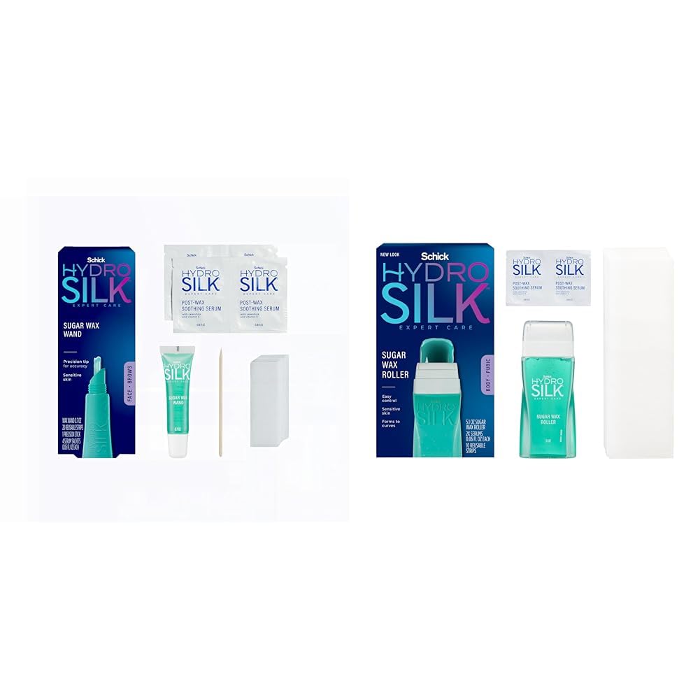 Amazon.com : Schick Hydro Silk Sugar Wax Wand & Roller Kit | Soft