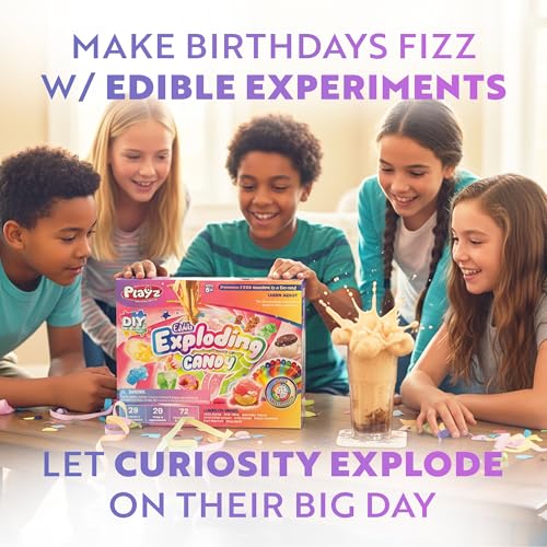Image of Playz Edible Exploding Candy Making Kit for Kids Age 8-12, 29+ Fun Science