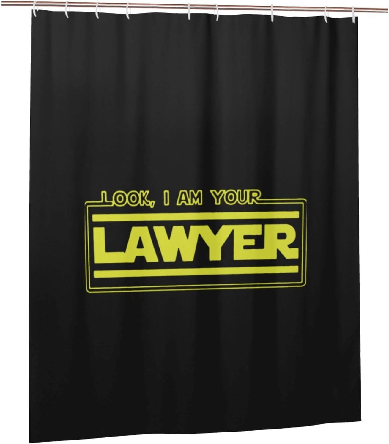 Fpandawang I Am A Lawyers Bathroom Fabric Shower Curtain with 12 Buckles and Hooks, Washable, Waterproof, 60x72 Inches