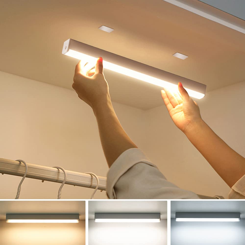 Tekmelau Rechargeable Battery Operated LED Lights Bar, 3 Colours Mode