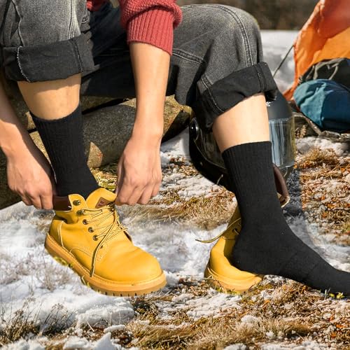 Image of 360 Cushioned Thermal Crew Socks Men Women, Thick &Warm Boot Sports Socks Hunting Sking Hiking Home Work Outdoor