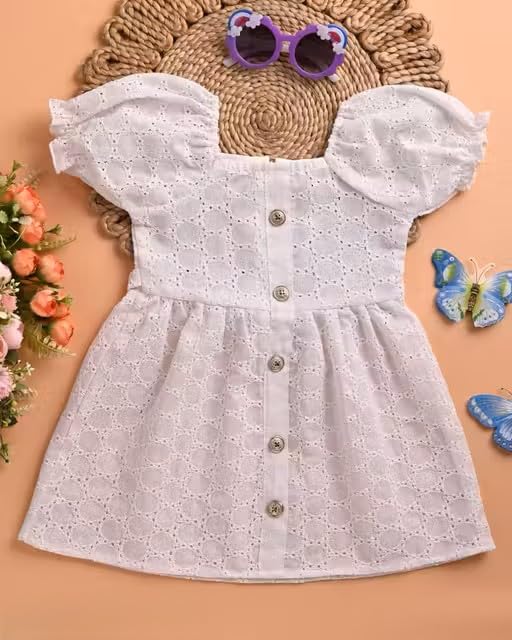 Image of Summer and all seasons girl and baby girl cotton dress |||Girl dress summer