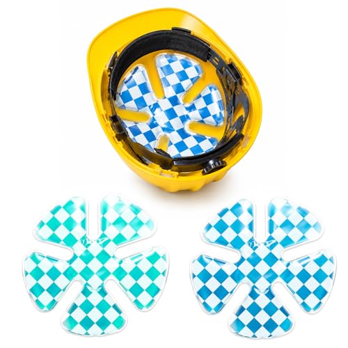 Image of Reusable Cooling Gel Ice Packs for Hats, Adjustable Cold Therapy Headband Inserts for Hard Hats & Sun Hats, 4-Hour Relief for Construction Workers, Migraines & Heat Stroke Prevention, 2 Pack
