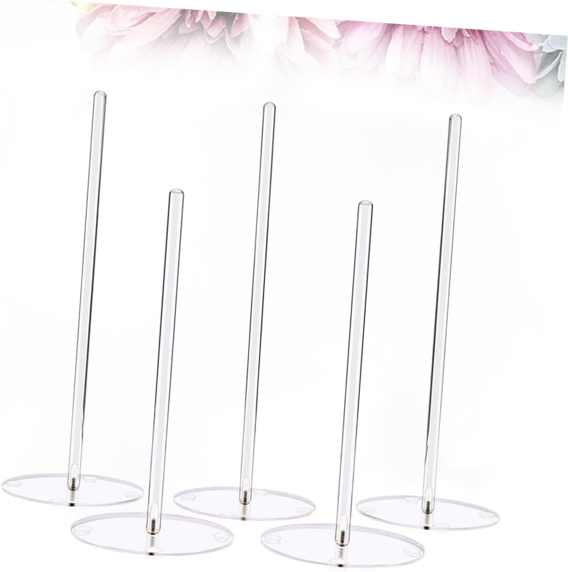 KICHOUSE 5pcs Donut Display Stand Acrylic Doughnut Holders for Party Wedding Banquet