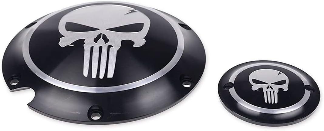 Skull Engine Derby + Timer Cover Replacement for Harley Sportster Iron XL 883 1200 48 72 black