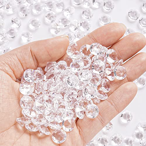Verichy Acrylic Diamonds, 1000Pcs 10Mm Clear Crystals Gems Table Scatter Gemstones For Decoration Wedding Party Birthday Bridal Shower Vase Fillers #TOP2
