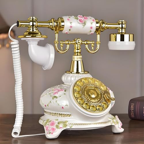 Vintage Telephone Rotary Old Fashion Phone, Classic Old Fashioned Desk