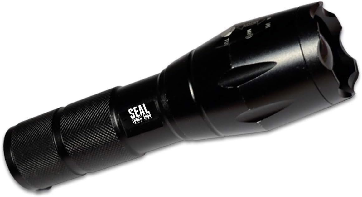 Seal Torch 2000 Bright LED Flashlight Lumens 5 Modes Tactical
