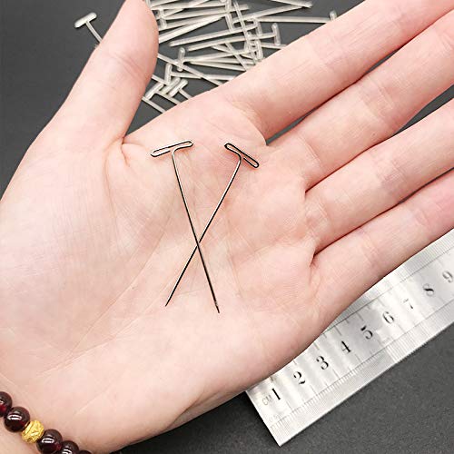 Amzmamz 150 Pcs T-Pins For Blocking Knitting, Modelling,Wig Making And Crafts, Stainless Steel Nickel Plated With Storage Box (1.5Inch，2 Inch) #TOP4