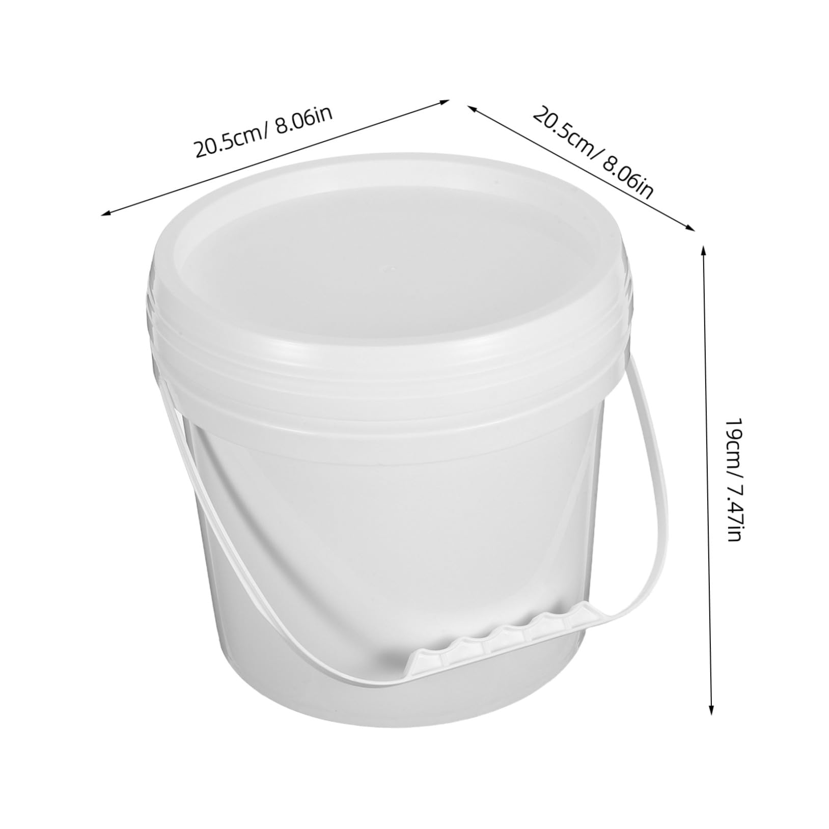 Alipis 4 piezas Contenedor Redondo para Helado con Tapa y Asa Cubo Plástico Reutilizable para Almacenamiento de Alimentos Leche Sopa y Harina Paquete de Unidades Minimalista Fácil