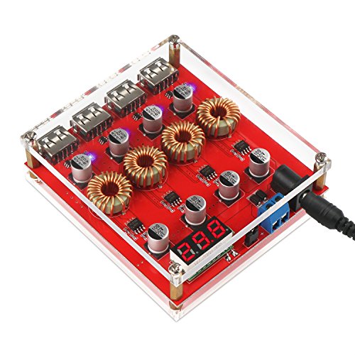 DROK Buck Converter Voltage Regulator DC 8-30V to DC 5V Power Supply Transformer Charge Adapter Module 4 USB Port Support QC 3.0 2.0 Fast Charging DROK Buck Converter Voltage Regulator DC 8-30V to DC 5V Power Supply Transformer Charge Adapter Module 4 USB Port Support QC 3.0 2.0 Fast Charging