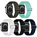 Chinbersky 5 Pezzi Compatibile Cinturino Apple Watch 41mm 40mm 38mm Uomo Donna,Regolabile in Nylon Elastico Intrecciato Sport Cinturino di Ricambio Per iWatch Series 7/6/5/4/3/2/1/SE