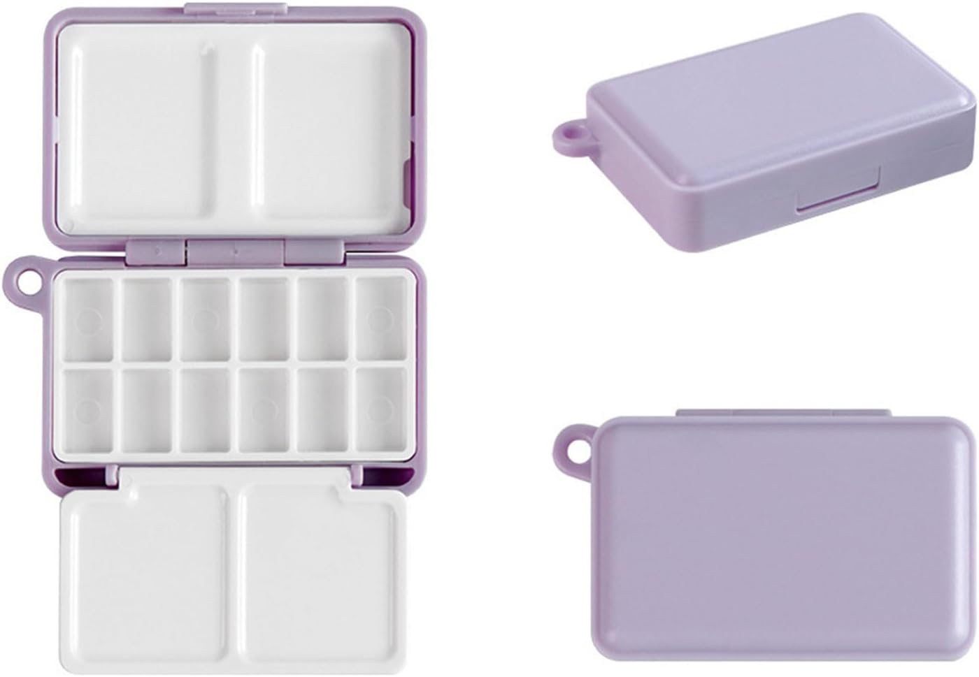 Portable Watercolour Paint Box Folding Paint Storage Case Watercolor Paint Mixing Tray for Oil Acrylics Paint