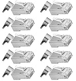 CESS RJ45 CAT5 CAT5e CAT6 CAT7 Network Plug Cable Connectors (Cat7 Metal Shield 10-Pack)