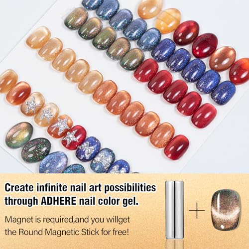 Kit 6 esmaltes gel Cat Eye 12ml con palo magnético miniatura 2
