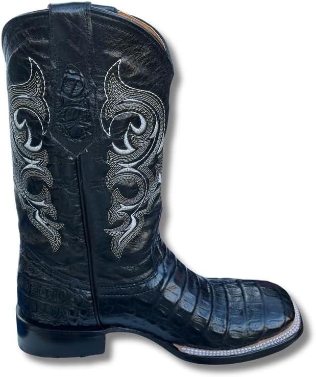 Men's Exotic Pattern Western Cowboy Slip-On Square Toe Boots in Leather-Alex Series Snake, Caiman & Ostrich Styling bota de vaquero para hombre - Image 3