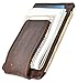 HOPSOOKEN Money Clip RFID Front Pocket Wallet Men Leather Slim Minimalist Wallet (Deep Brown)
