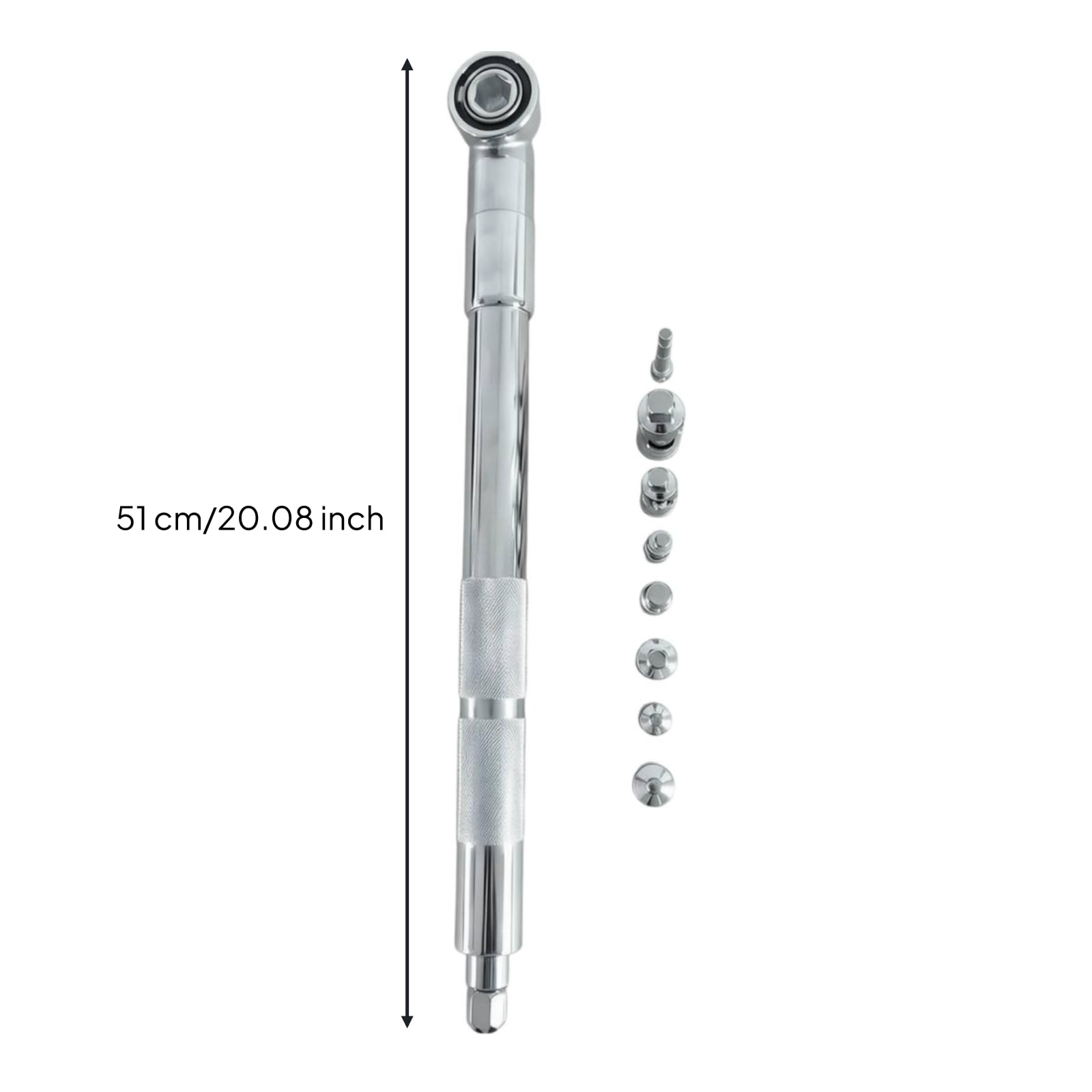 F Fityle Llave de Trinquete Manual de Extensión Herramienta de Alto Par con Encastre 1/2 Pulgadas Cuerpo Cilíndrico Alargado Incluye Adaptador de Conducción