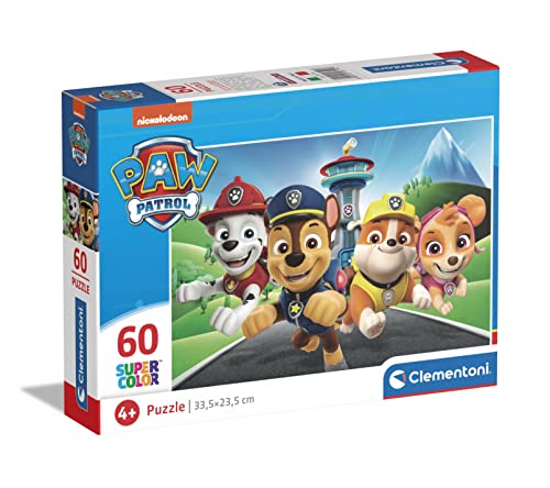 Clementoni - Pat'Patrouille - Puzzle de 60 Pièces - Jeu de Patience et de Réflexion - Format Paysage - Image Net - 33,5 x 23,5 Cm - pour Enfants À Partir de...