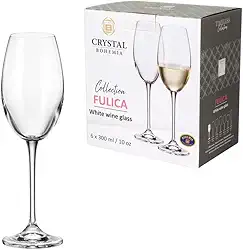 Bohemia -Taça para vinho branco de Cristal Fulica 300ml 6 peças