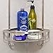 Taozun SUS 304 Stainless Steel Shower Caddy Basket Storage Corner Shelves Bathroom Shelf 2 Tiers Triangular Wall Mounted Brushed