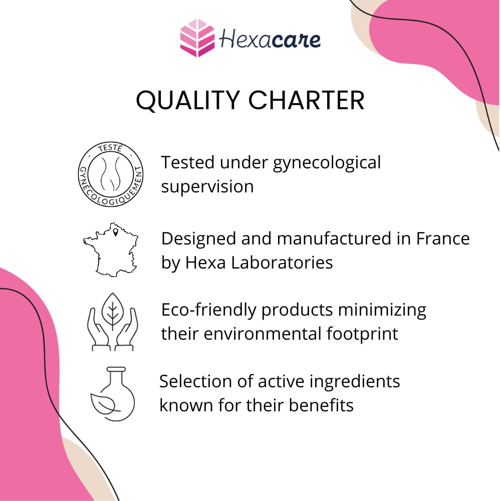 Hexacare Extra Gentle Feminine Wash – pH Balanced Intimate Cleanser for Sensitive Skin, Hydrating & Soothing, Helps with Dryness & Odor, Soap-Free, Made in France, 6.7 Fl Oz