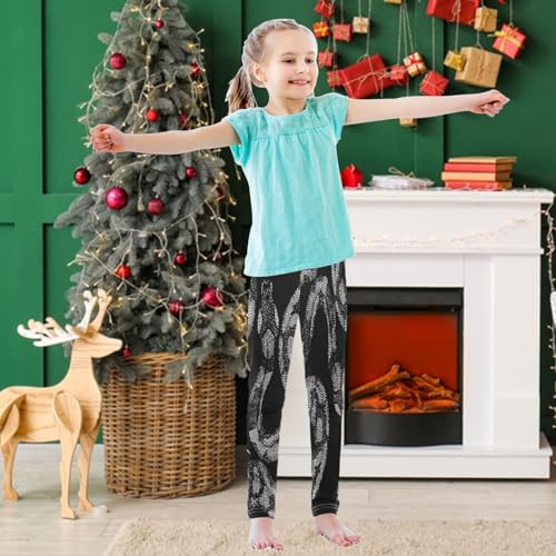 Girls' Athletic Leggings Kids Dance Running Yoga Pants Workout Active Dance Tights 4-10 Years3
