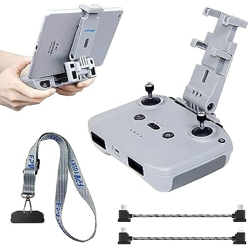 FPVtosky Soporte de Tablet No Desmontable para dji Flip/Neo/Mini 4K/2 SE/Air 3/Mini 3/4 Pro,Soporte de iPad Plegable de 7-12 Pulgadas Pack de Cordón y 2 Cables, Accesorios dji RC-N1/RC-N2/RC-N3 | Ya disponible en tu tienda friki favorita! En mundofriki.es!