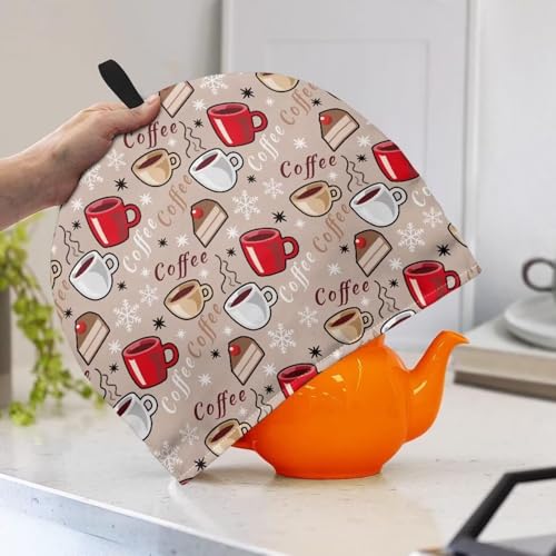 Image of Coffee Teapot Cover Tea Cozy for Teapot Insulated Kitchen Accessory Tea Pot Cozy for Keeping Warm Brown Home Decor